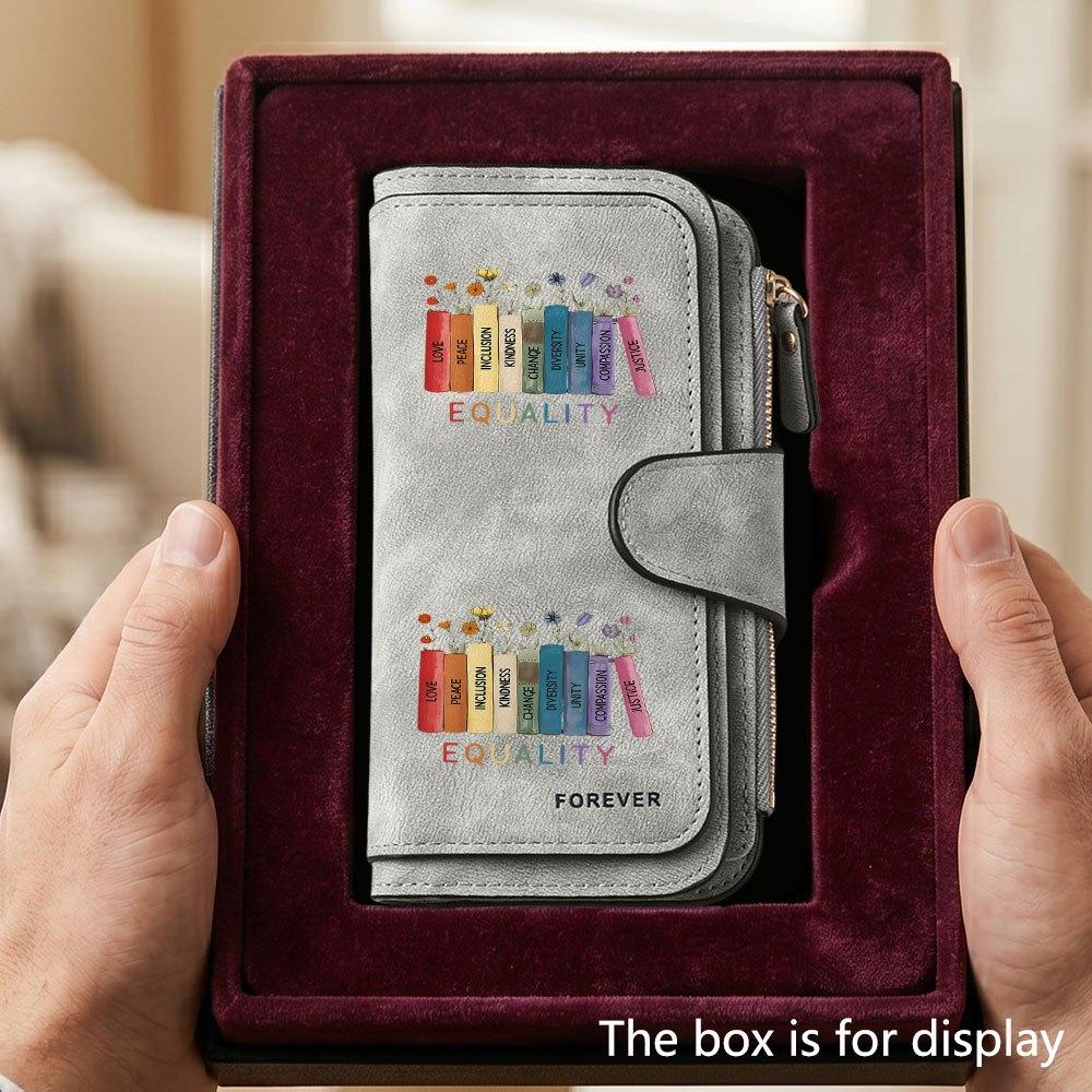 Unique floral book-print men's large-capacity wallet with business card slot and cash pocket, suitable for formal occasions and office use, a gift