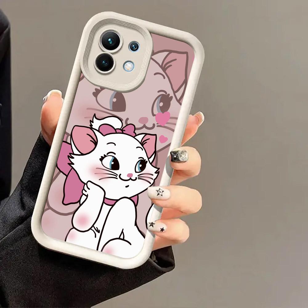 Розовый чехол с милым котиком Мари для Xiaomi Mi 13T 14 14T 15 15T Pro 17 Ultra Poco M7 M8 F8 F7 X6 X7 X8 Pro Max Ударопрочный чехол