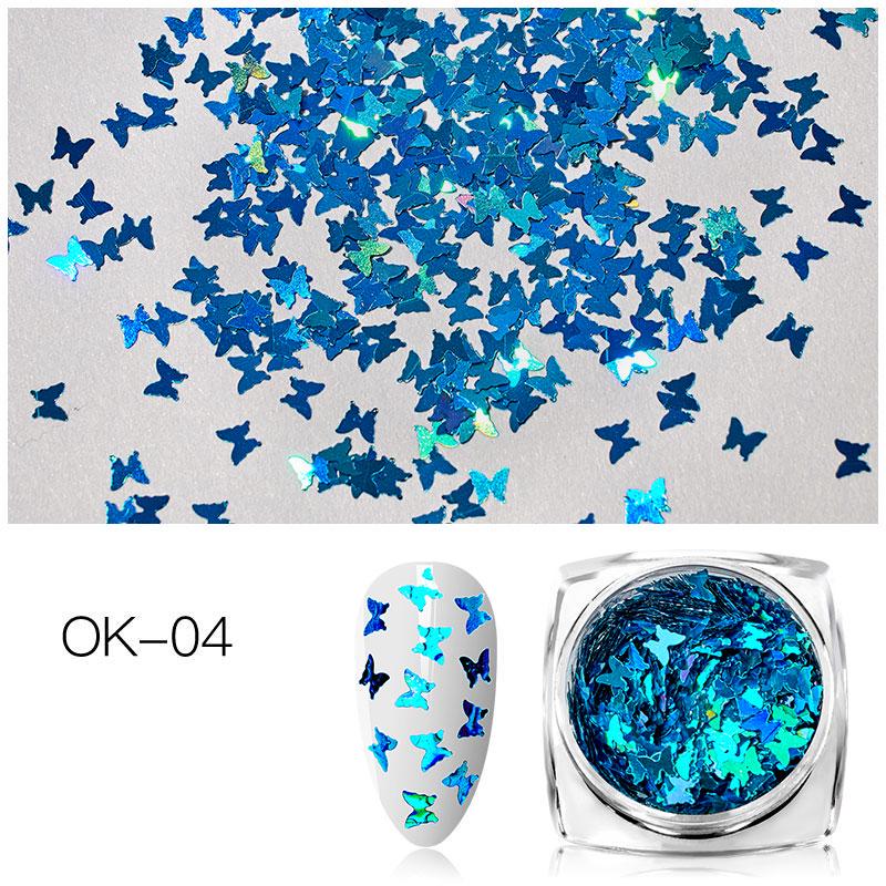 1 коробка смешанного размера, блестящие бабочки, блестки, украшения для ногтей, инструменты для маникюра «сделай сам»