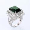 Huitan Noble Green Cubic Zirconia женские кольца новый современный дизайн роскошные кольца свадьба годовщина вечеринка дамы ювелирные изделия подарки