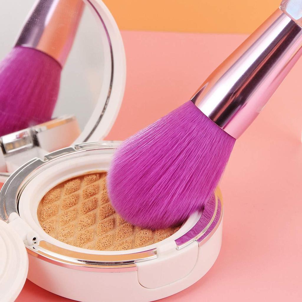 Косметические кисти для макияжа, набор хрустальных ручек, 10 шт., кристально прозрачная ручка, пудра кабуки, кисть для основы, консилер, тени для век, подводка для глаз, кисть для бровей