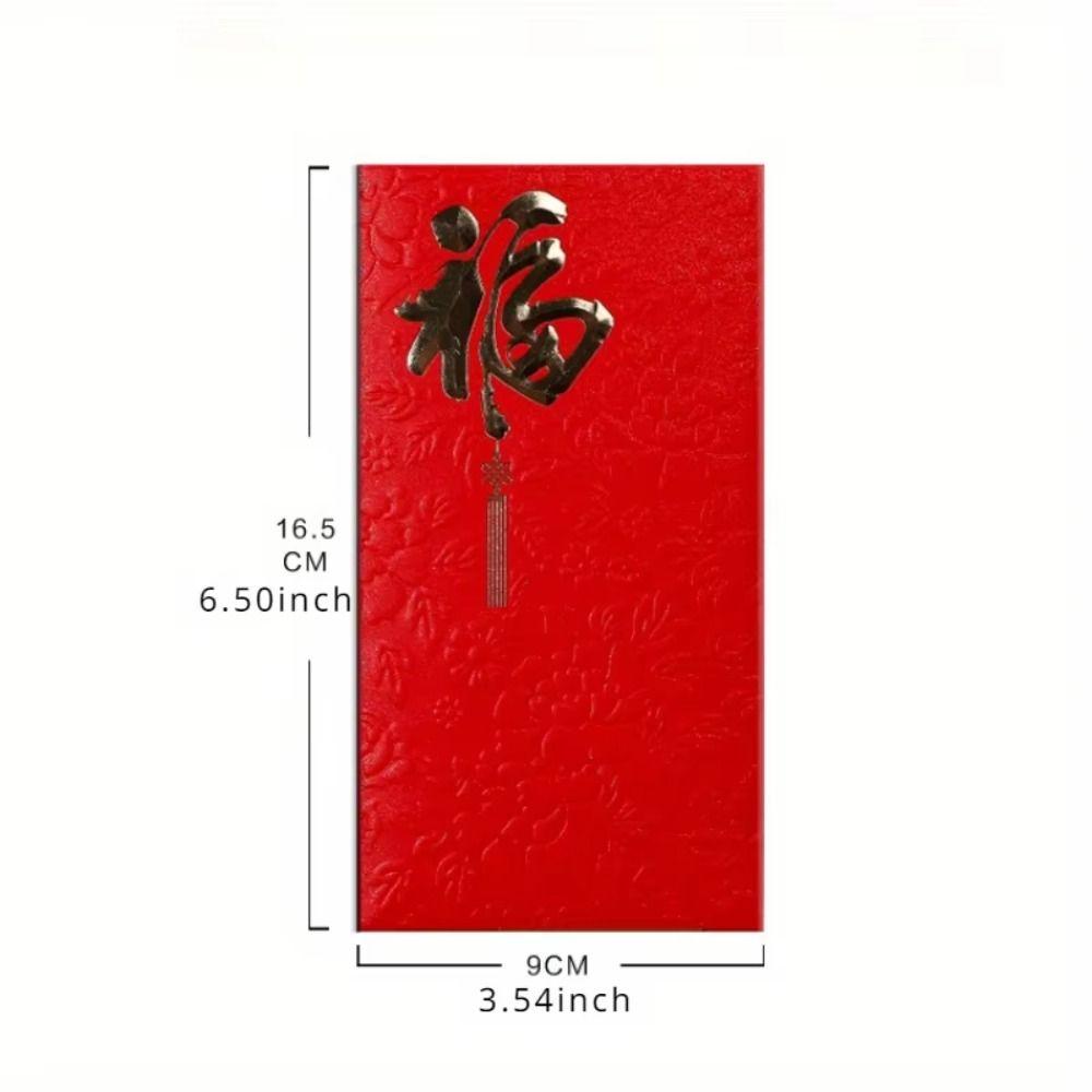 10Pcs/Set Blessing New Year Red Envelopes Paper Universal Spring Festival Envelope Thickened Red Pockets Marriage Ceremony