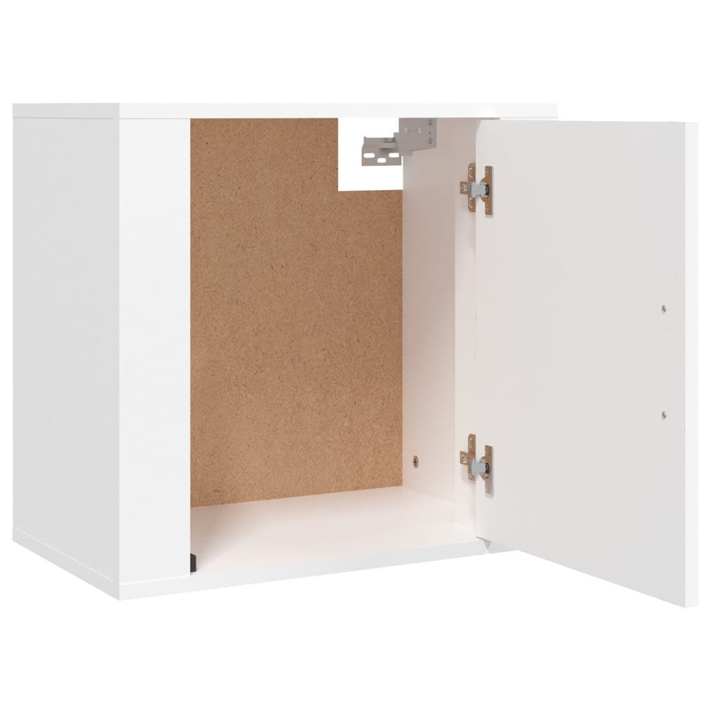 Wall Mounted Nightstands Set of 2 White 50 x 30 x 47 cm