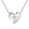 FANCIME Diamond Necklace for 4 Approximately Heart Motif with Silver Perfect for and Gift Women, Platinum, Lab-Grown Diamonds, 0.035 Carat, Pendant,