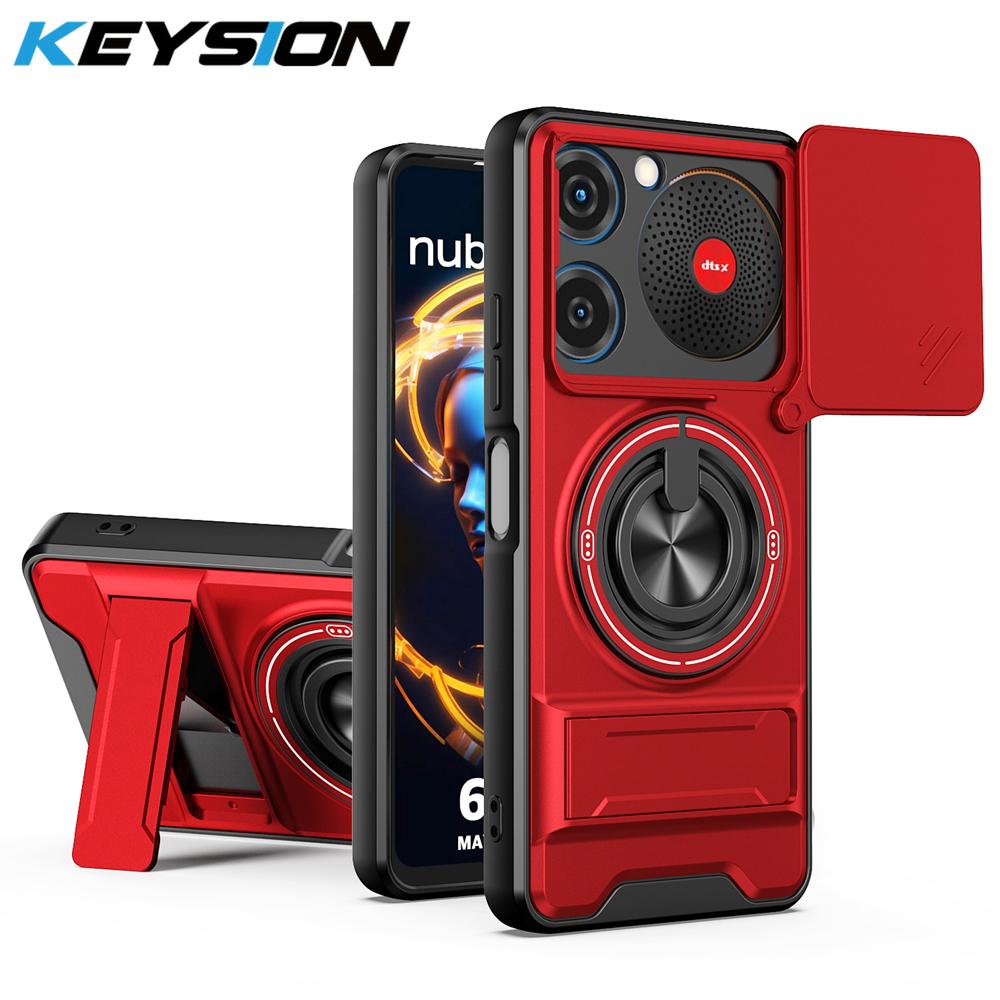KEYSION Магнитный чехол для телефона для ZTE nubia Music Защита камеры-слайдера Вертикальная подставка Ударопрочная задняя крышка для Nubia Music