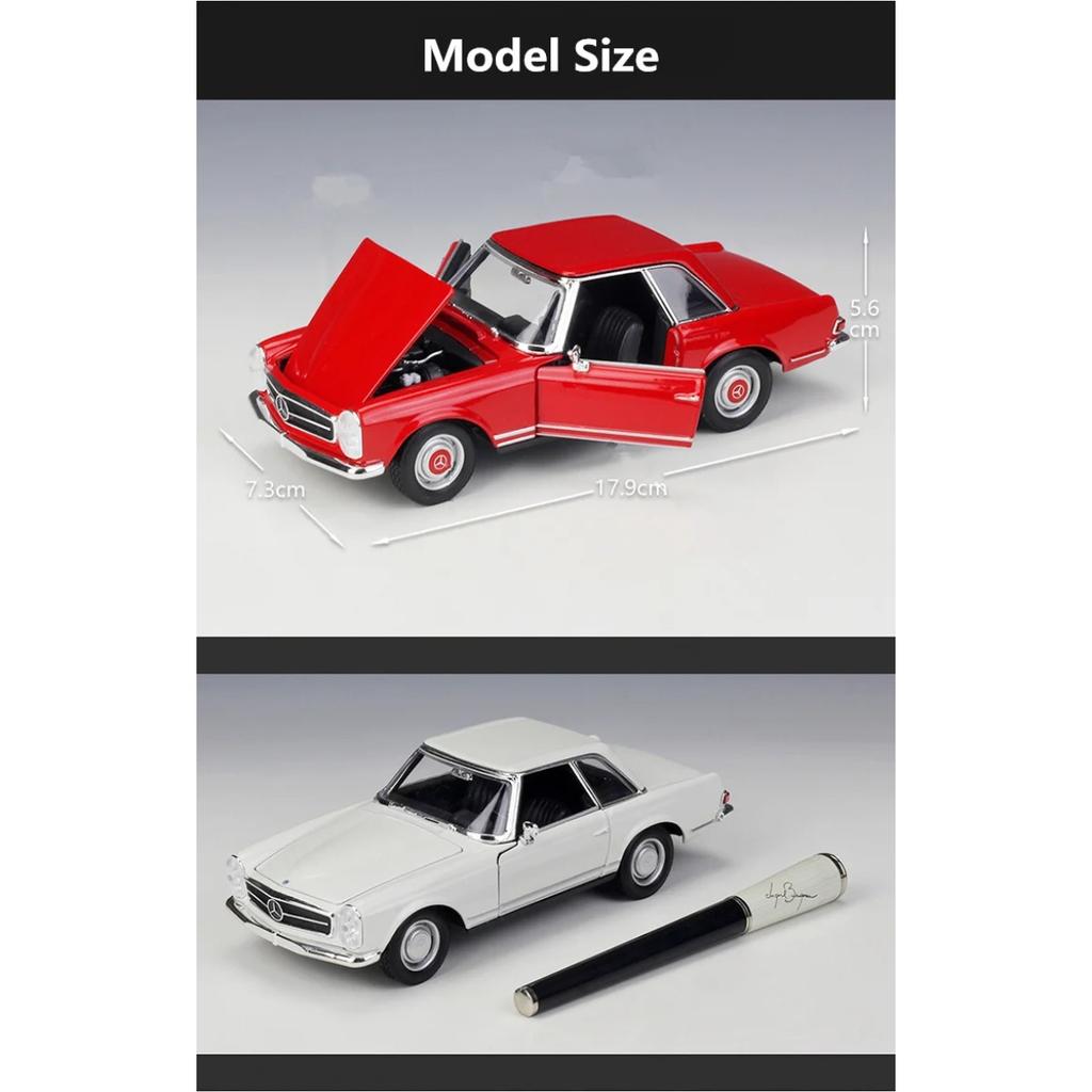 Welly 1/24 Mercedes-Benz 230SL Сплав Классическая Спортивная Машина Модель Литье под Давлением Металл Ретро Старый Автомобиль Модель Машины Симуляция Детская Игрушка Подарок