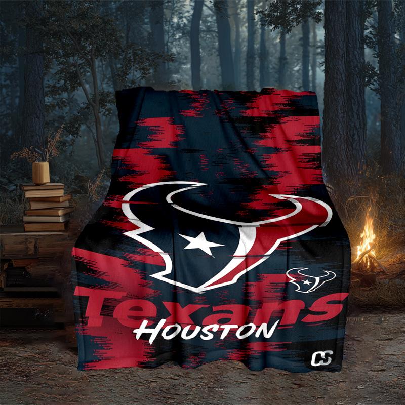 basketball Texans Logo Blanket Flannel Throw for Sofa, Travel, Camping, Livingroom, Office, Chair and Bed Soft and Warm Holiday gifts