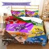 M&M's Custom Name Pattern Bedding,Quilt Set Quilt Cover Pillowcase Home Birthday Gift(1 * duvet cover + 2 * pillowcase, without core)