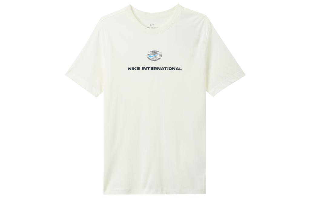 Nike T Shirts Men's White Crew Neck Moderate Straight Fit DM5440-133