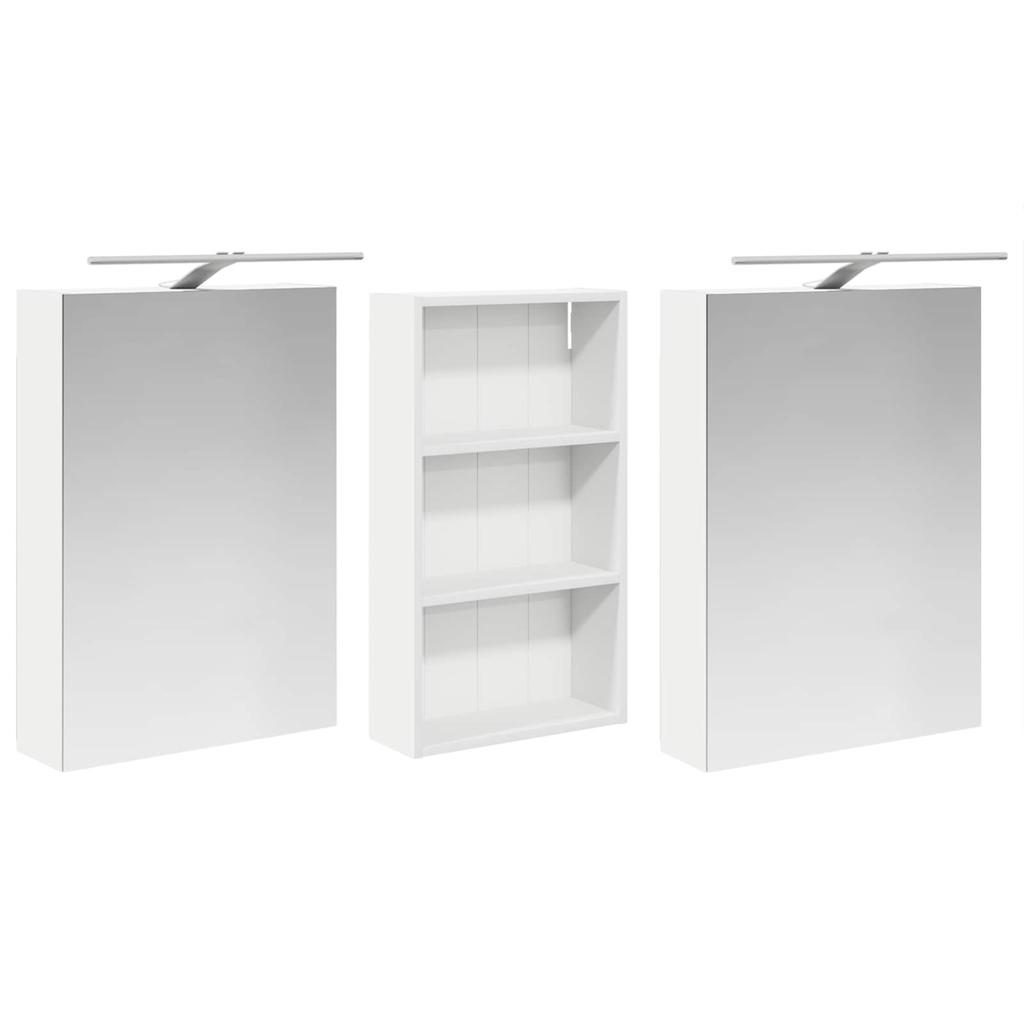 Bathroom Cabinet Set 3 pcs 140 x 14.5 x 70 cm Particleboard
