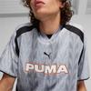 Puma Ретро Футбольная Майка С Принтом Букв Повседневная Дышащая С Коротким Рукавом Унисекс Топы Серый 627885-42