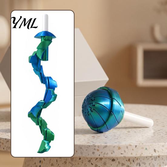 Parent Child Interactive Toy Telescopic Lollipop Fidget Toy, 3D Printed Retractable Snake Shape Sensory for Collectors Stress Relief, Creative
