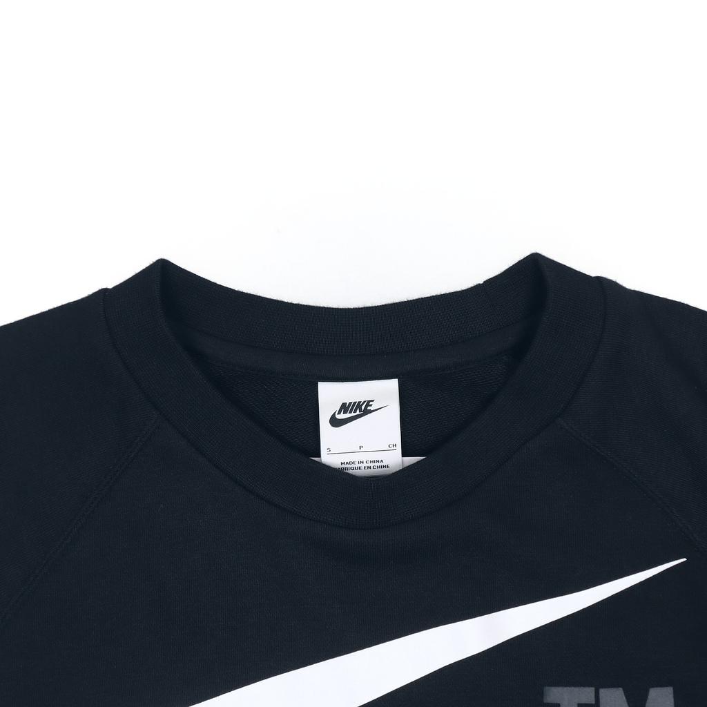 Nike Свитшот Swoosh Ft Crew с большим логотипом, вязаный, с круглым вырезом, черный DD6097-010