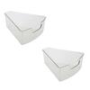 2 Pack Triangular Lazy Susan Storage Bins Organizer Corner Cabinets Stackable Clear Baskets with Handles Easy Access