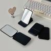 Solid Color Handheld Makeup Mirror Stand Up Pocket Folding Mirror  Desktop Decoration