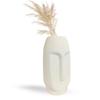 Ceramic White Face Vase' 6 Inch - Set of 1 | Decorative Face Vase for Dried Flowers and Pampas Grass | Vases for Home Decor, Living Room Latest