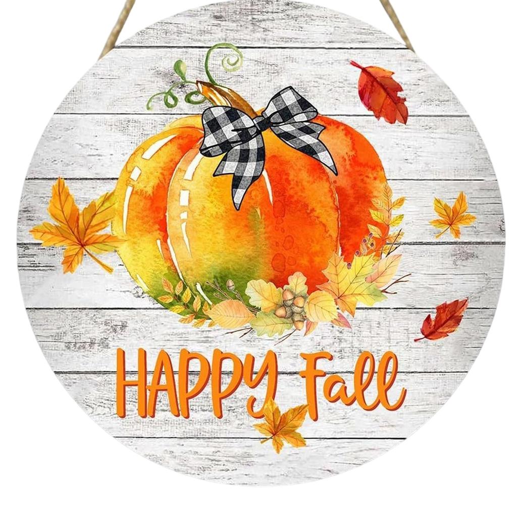 Pumpkin Wooden Welcome Door Hanging, Home Window Wall Decoration