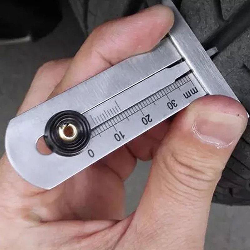 1pc Car Stainless Steel Wheel Thickness Measuring Ruler Tool 0-30/0-60mm Tyre Tire Tread Depth Digital Gauge Auto Accessories
