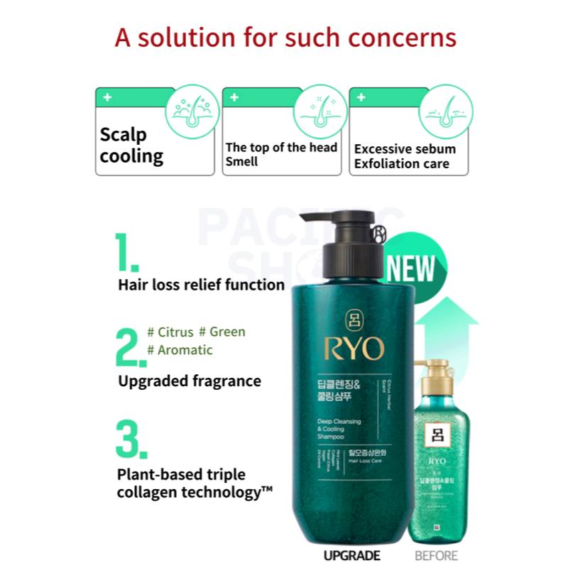 [Ryo] Шампунь против выпадения волос, 480 мл
