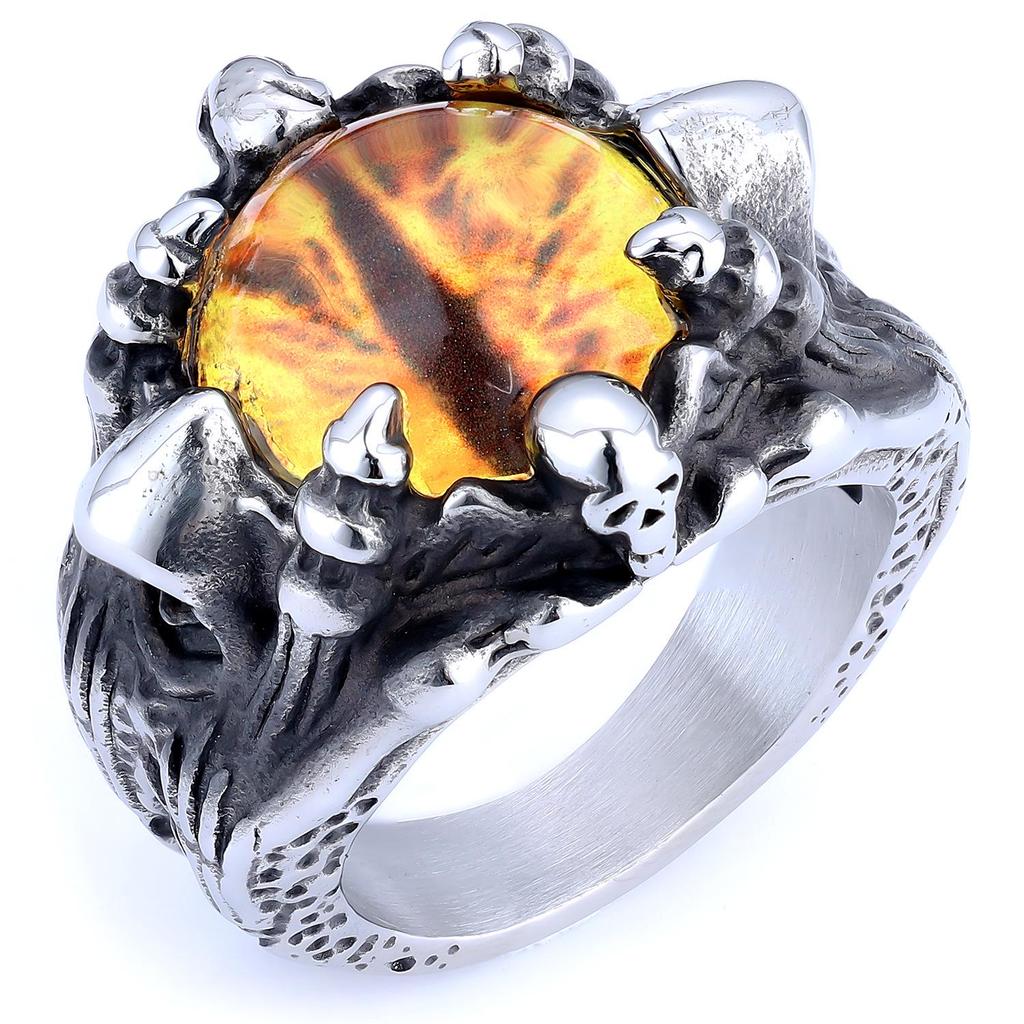 Цветное кольцо из нержавеющей стали в европейском и американском стиле в стиле хип-хоп