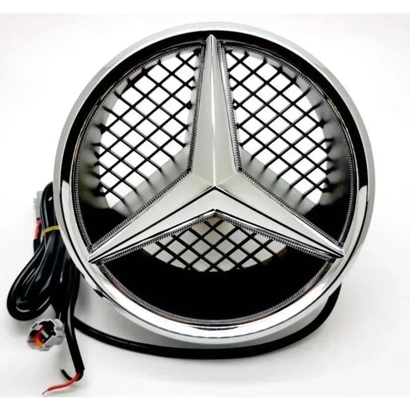 Автомобильная наклейка для Mercedes Benz Белый Синий Красный Свет Звезда-Эмблема на Передней Решетке Автомобиля Светодиодный Подсвечиваемый Логотип для Mercedes Benz W447 V-c