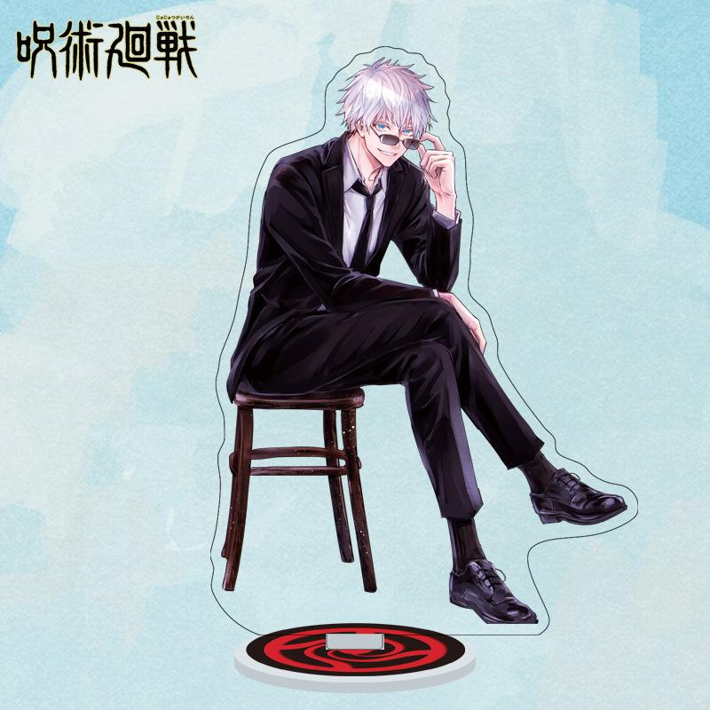 Мультяшные аниме фигурки Jujutsu Kaisen Акриловая подставка Манга Фигурки Годжо Сатору Гаражные наборы GK Украшения Декорация Игрушка