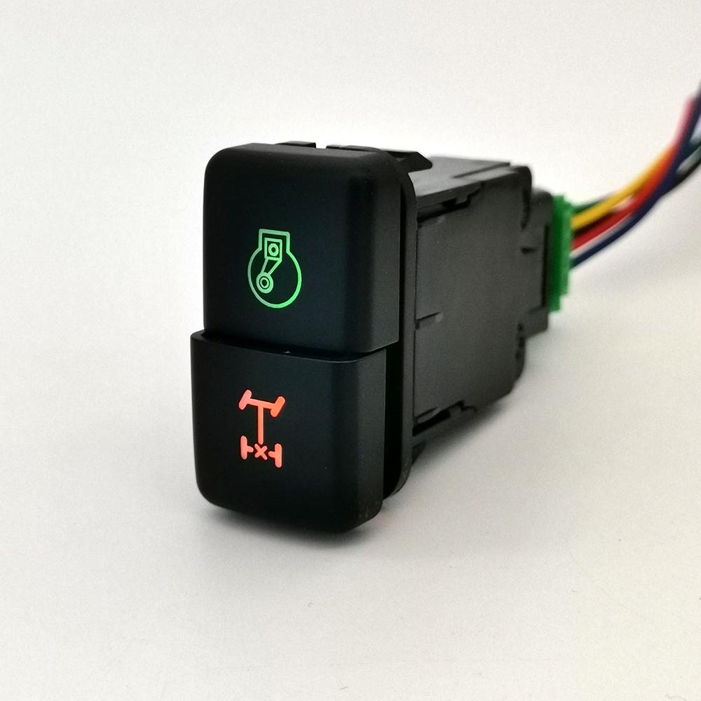 1PC Dual Volume LED Roof Spotlight Power Light Fence Gate Garage DRL Switch Button for Toyota FJ Land Cruiser Prado 120 LC100