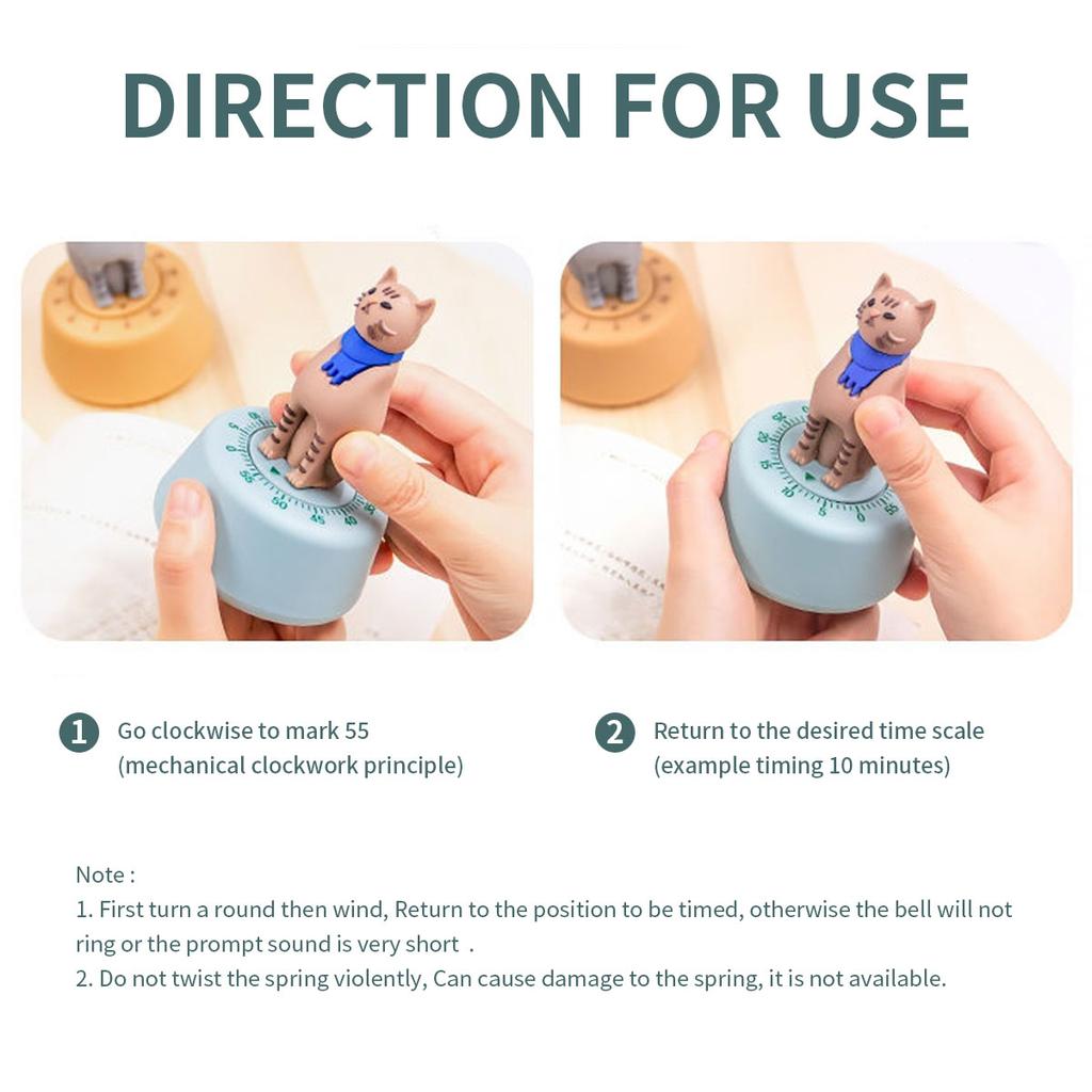 1 шт. Заводной таймер, прочный таймер для учебы, кухонный таймер, часы обратного отсчета, кухонное напоминание для работы