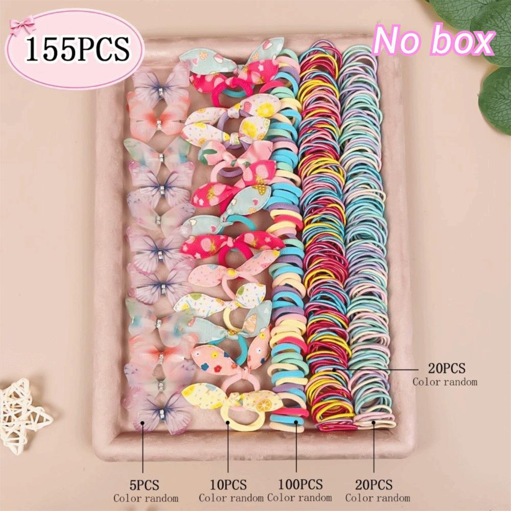 High Elastic Hair Accessories Set Colorful Hair Clips Frangipani Girls Hair Bands  Girls Children