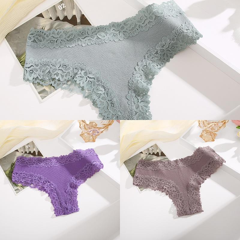 3 шт./компл. хлопковые трусы, женские удобные трусы, кружевное нижнее белье, женские мягкие трусы S-XL, женские трусики 2023