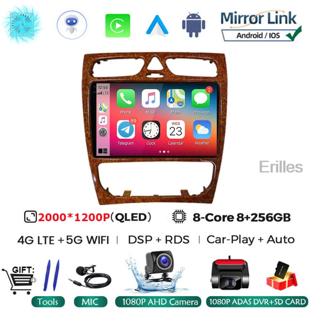 Автомобильное радио Android 14 для Mercedes Benz C Class W203 C200 C320 C350 CLK W209 2002 - 2005 Автомобильный стерео мультимедийный проигрыватель без DVD