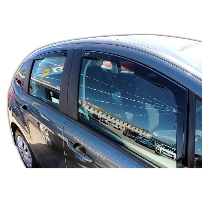 Дефлекторы воздуха - J&J AUTOMOTIVE - Heko - Тонированные - Усиленный акрил - Для Citroen C3 2009-2016