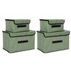 4 Pcs Non Woven Storage Box Case Dustproof Collapsible Two Large and Two Small for Household Home