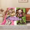 1pc Hannah Montana,Best of Both WorldsTheme Digital Printed Flannel Blanket, Super Soft Plush Fleece Bed Cover, Multi-Function Four Seasons