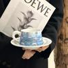 Дизайн-чувство Моне известная картина кувшинка набор кофейной чашки и блюдца afternoon tea латте молочная чашка ретро керамическая чашка