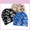 Winter Knit Hat With Paw Print Design For Casual Outdoor Wear And Cold Weather Protection