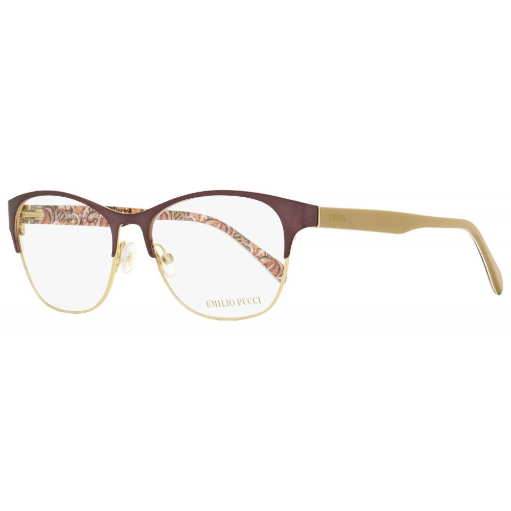 Emilio Pucci Women S Oval eyeglaSSeS Ep5029 081 Violet Gold Tan 53mm 081