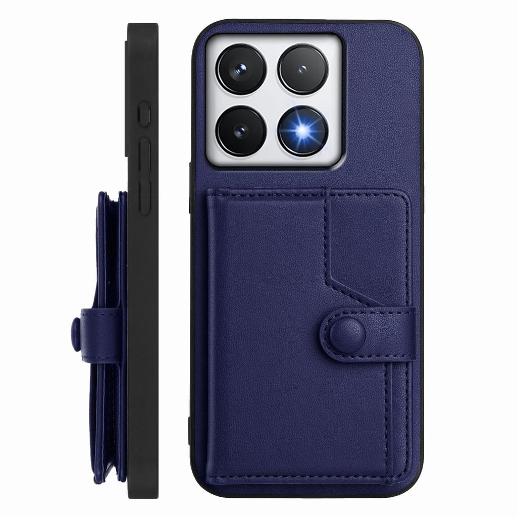 For Xiaomi 14T Pro Case RFID Blocking Card Holder Kickstand TPU + PU Leather Phone Back Cover