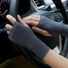 1 пара эластичных перчаток с защитой от УФ-лучей, перчатки без пальцев из ледяного шелка, солнцезащитные перчатки с половиной пальцев, летние, для улицы