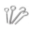 1Pc 304 Stainless Steel Sheep Eye Screw Fasteners Tools Hanging Hook Durable Bolt Ring  Hardware