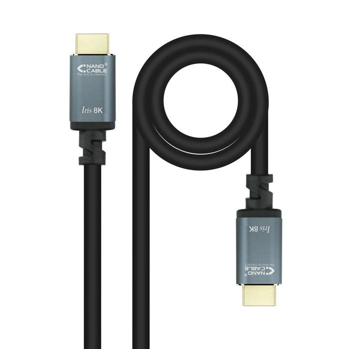 Кабель HDMI - NANO CABLE - V2.1 IRIS 8K - 10 м - Тип A/Папа - Черный