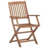 Maison Exclusive - Chaises pliables d'extérieur et coussins lot de 8 Bois d'acacia