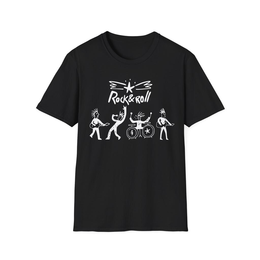 Футболка в стиле Rock'N'Roll, Футболка с рисунком рок-группы, Подарок фанату рок-музыки, Топ для рокера