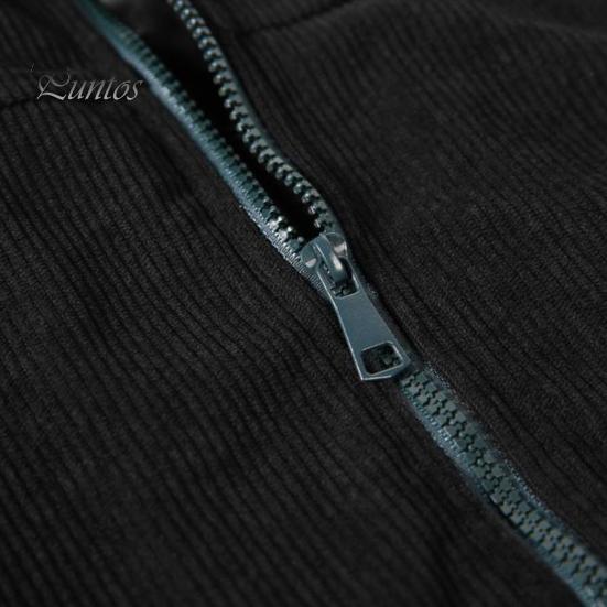 Мужская вельветовая куртка с воротником-лацканом, длинным рукавом, повседневная куртка в стиле пэчворк, пальто с карманами, застежка-молния, верхняя одежда