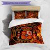 Spain football Printed Bedding 3 Piece Set Cozy Breathable Bed Cover Set as Housewarming Holiday Gift