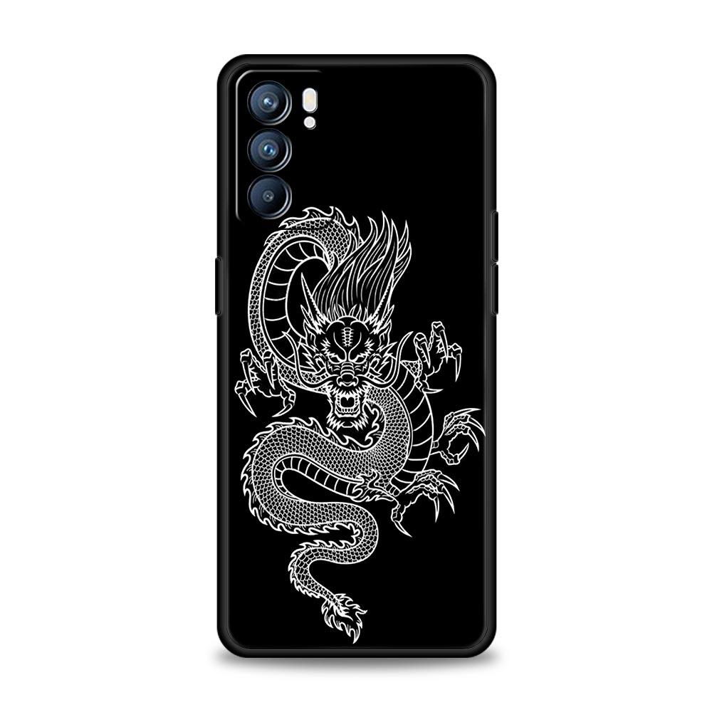 Модный чехол для телефона с драконом для Oppo Find X5 A54 A53 A52 A9 2020 A15 A95 A16 A76 A74 A12 Reno7 SE Reno6 Pro Plus 5G, мягкий чехол из ТПУ