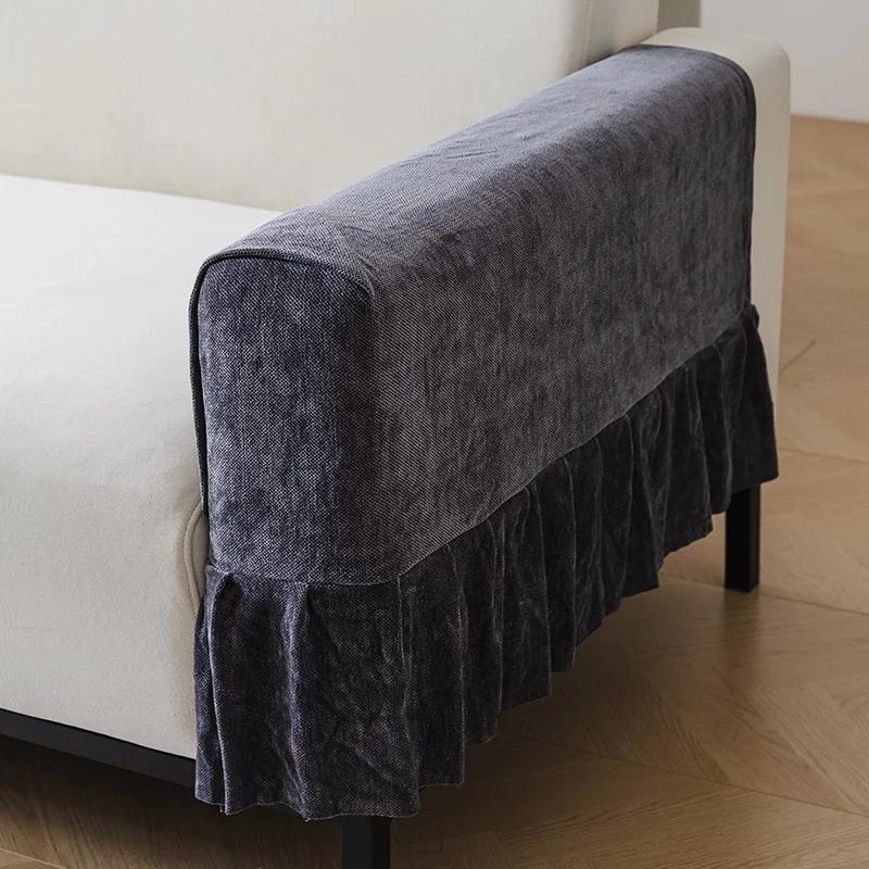 Chenille Non-Slip Sofa Armrest Protector Universal Soft Warm Furniture Protector for Chair Sofa Couches Recliner Armrest Covers