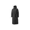 Logo Print Hooded Long Down Jacket Women Outerwear Black 672278-01