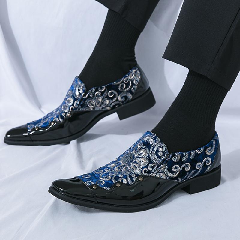 Новые мужские лоферы с острым носком, с заклепками, пайетками, смешанные, мужские туфли для платья, повседневные мокасины, обувь для вечеринок, вождения, балетки, обувь Zapatos Hombre