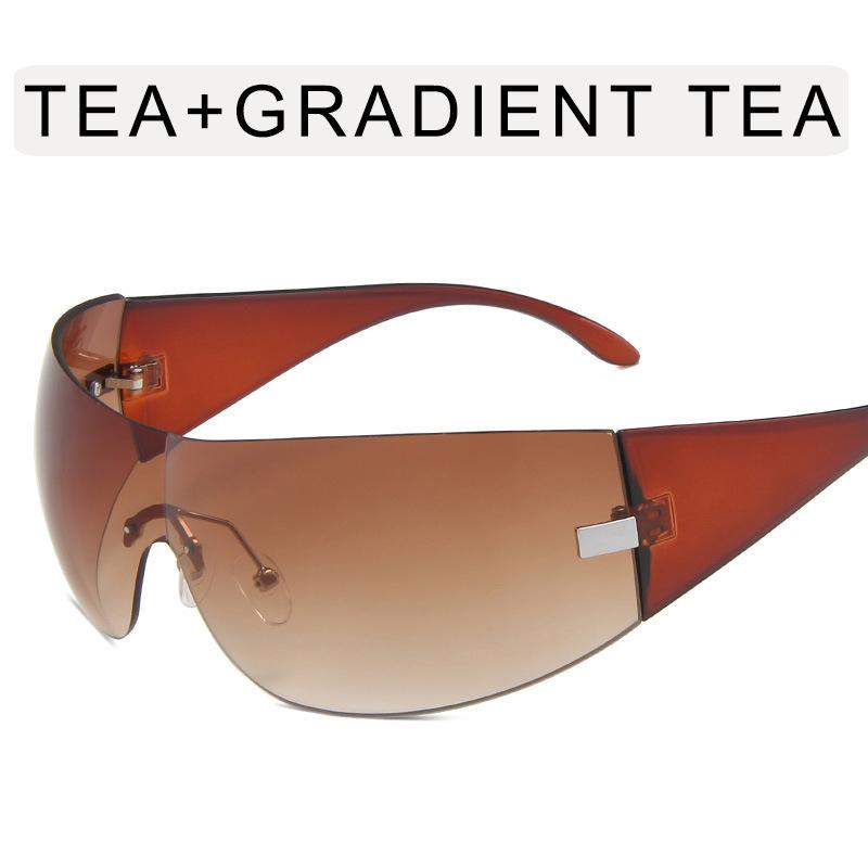 Европейско-американский стиль Мужские Женские Солнцезащитные очки Хип-хоп Y2K Велосипедные Солнцезащитные очки Женские Уличные Защита от УФ-лучей Мужские Женские Солнцезащитные очки